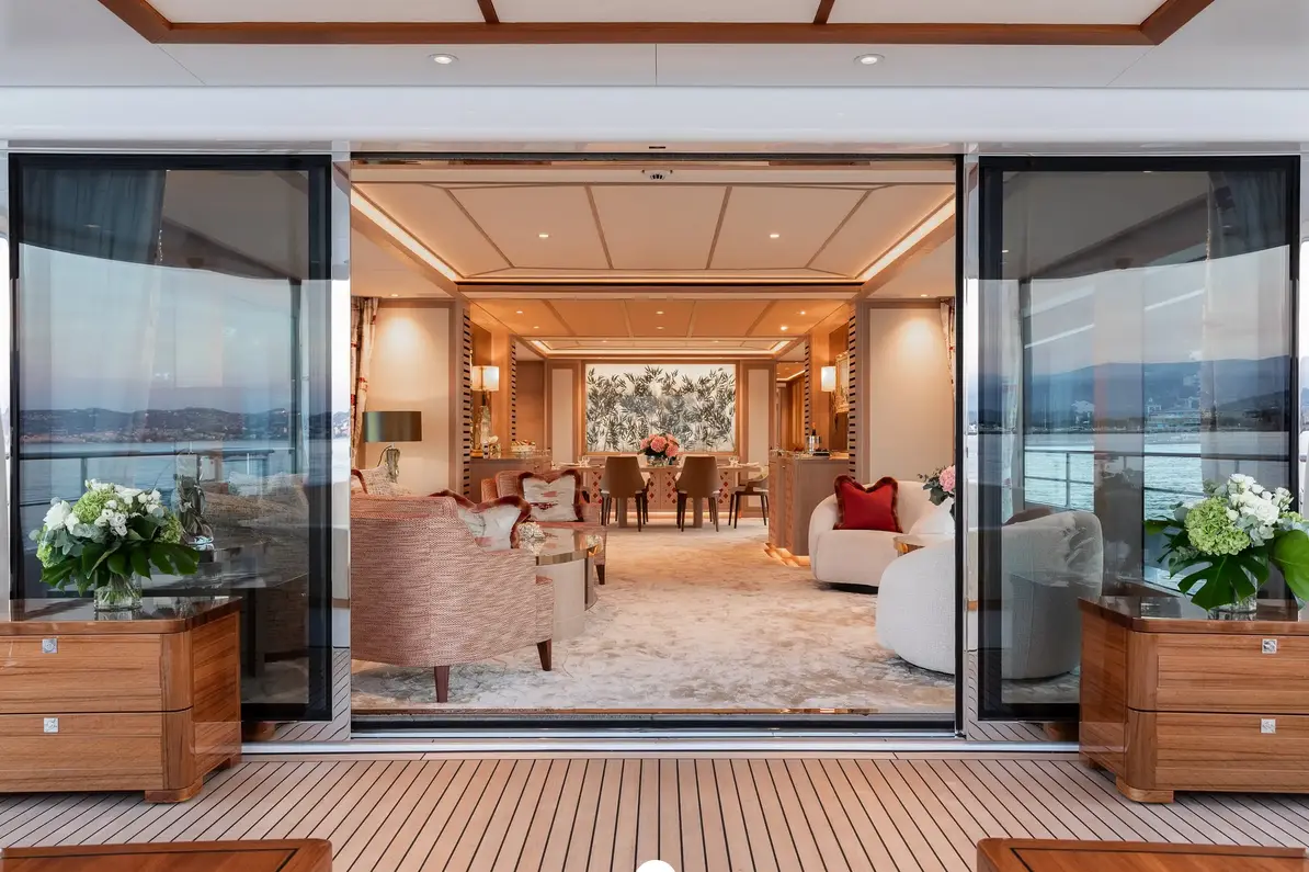 Seaflower yacht interior main saloon view